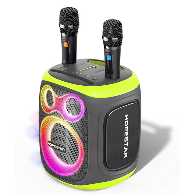 Party130 120W Portable Speaker, Wireless Karaoke Speaker with 2 Mics IPX5 Waterproof Outdoor Speaker for Party Camping