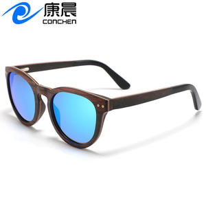 Gafas de Sol de Madera Conchen con Lentes Polarizadas TAC UV400, Unisex, Clásicas, Cuadradas, Retro, Protección Solar, para Pesca, Conducción y Actividades al Aire Libre - Product Image 1