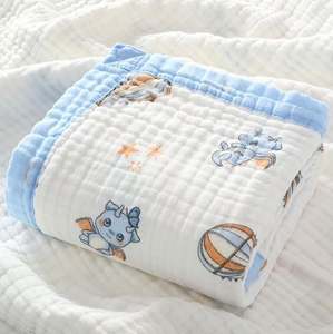 Organic Cotton Muslin Security <b>Blanket</b> for <b>Babies</b> <b>Soft</b> Breathable Lovie Soothing Towel - Product Image 2