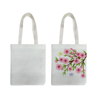 Sacs fourre-tout en tissu lin personnalisé RubySub, rangement par sublimation et sacs à provisions vierges