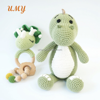 Poupées amigurumi faites à la main, dragon en peluche, dinosaure en peluche, jouet doux et câlin, animaux au crochet