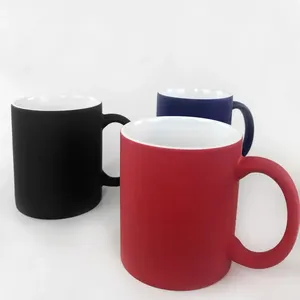 High Quality Round Handle Matt Magic Mug Color Changing Transfer Printing Mug