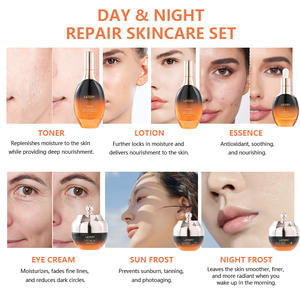 Ensemble de soins de la peau raffermissant au <span class=keywords><strong>collagène</strong></span> pour booster l'élasticité et hydrater en profondeur, routine hydratante jour et nuit pour une peau lisse et rebondie - Product Image 2