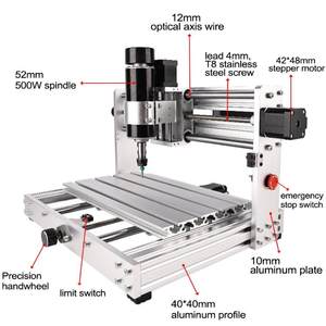 Machine de gravure CNC 3018 Max en aluminium avec moteur de broche haute précision pour le bois, le MDF, l'acrylique, le cuir, le papier, le contreplaqué, les formats <span class=keywords><strong>Diode</strong></span>, DXF, AI - Product Image 6