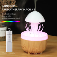 Humidificateur transfrontalier effet pluie méduse, lumières colorées, brume atomisante ultrasonique, diffuseur d'huiles essentielles, capacité 300ml, 36dB
