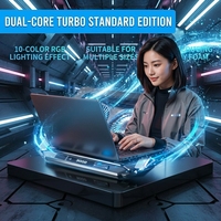 Alas Pendingin Laptop Kipas Ganda Berpendingin Udara dengan Lampu RGB dan Busa Memori untuk Kantor dan Esports