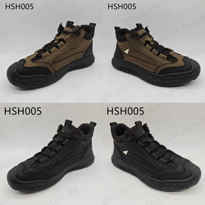 Bottes de randonnée ZYF, Foggy Mountains, semelle en caoutchouc à adhérence supérieure, chaussures de randonnée en cuir nubuck noir/marron, HSH005 - Product Image 6