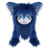 Masque de tête en peluche Fursuit, tête d'animal mignonne, oreilles de chat, accessoire de cosplay, tête de bête de dessin animé pour Anime Comic Con Party