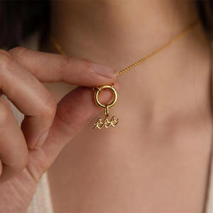 Pendentif en acier inoxydable incrusté de zircon, certifié CE, vente en gros d'usine, douze signes du zodiaque - Product Image 4