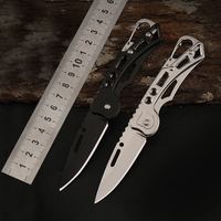 Couteau pliant en acier inoxydable 3CR13, EDC, camping en plein air, survie aux fruits, multifonction, petit porte-clés, mousqueton