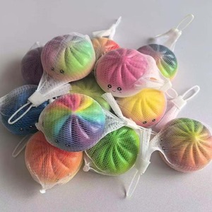 Juguetes blandos de dumplings coloridos, de TPR suave, de subida lenta, antiestrés, para apretar, arcoíris, para niños de 5 a 7 años - Product Image 3