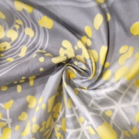 Ensemble de draps de lit en polyester brossé série 2200 pour hôtel d'usine drap de lit à motif floral ajusté pour lit king/queen à usage domestique
