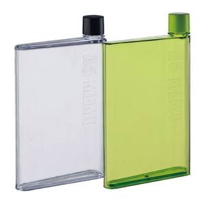 Botella de regalo personalizada, fácil de transportar, con orificio redondo, portátil, esmerilada, a prueba de fugas, taza rectangular, botella de agua de plástico, taza tipo cuaderno, para uso diario. - Product Image 2