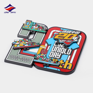 Decoración de Mesa de <span class=keywords><strong>Metal</strong></span> Hecha a Medida Longzhiyu con Base de Soporte, Figura Conmemorativa 3D para Recuerdos y Regalos de Eventos - Product Image 2