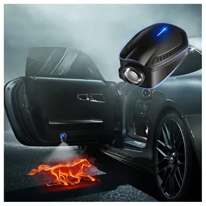 Projecteur de porte de voiture rechargeable HD logo dessin animé bienvenue lumière décoration ombre lumière pour Audi tesla Bmw benz
