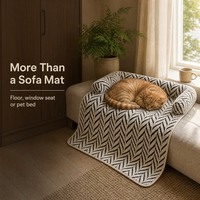 Alas Tidur Anjing Kucing Indoor untuk Sofa, Kasur, Furnitur, Bantal Hewan Peliharaan dari Polyester dengan Isian Kapas PP dan Label Perawatan Khusus