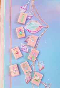 Set Mahjong Americano a Tema Schiaccianoci Ballerina, 4 Giocatori, Tessere in Acrilico Rosa, 160 Pezzi, Personalizzabile, Intrattenimento Floreale per le Feste - Product Image 5