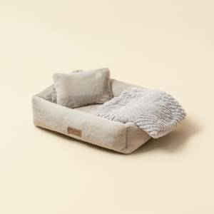 Nettes Hunde bett für kleine mittelgroße Hunde Wasch bare pelzige Welpen betten Rechteckige ortho pä dische Fleece-Haustier betten mit abnehmbarer Abdeckung - Product Image 2