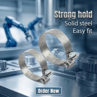Colliers de serrage pour tuyaux de haute qualité, colliers de serrage en O pour échappement, colliers de serrage en V en acier inoxydable, colliers de serrage en O simples pour échappement, colliers de serrage en V pour tuyaux