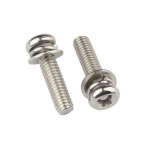 Juego de tornillos de acero inoxidable, conjunto de tornillos de cabeza Phillips chapada en Zinc/níquel negro, tres combinaciones de tornillos, cabeza redonda cruzada de M2-M6 con arandela - Product Image 6