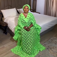 Robes africaines en dentelle de nylon à sequins de bonne qualité pour femmes, avec bandeau, robe Dashiki africaine, sous-vêtements, robe deux pièces, BOUBOU BUBU