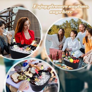 Bán Buôn 15-Lít Mạ Kẽm Thép Tùy Chỉnh Thanh Di Động Xô Đá Thắp Sáng Xử Lý Cho Đảng Phong Cách Mỹ Khách Sạn Bar - Product Image 6