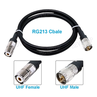Câble RG213 avec connecteur mâle UHF PL259 50 Ohm, rallonge pigtail à faible perte pour radio CB, radio amateur, émetteur FM BEVOTOP BT1281-RG213