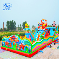 Château gonflable géant commercial Delilai, château gonflable Mickey Mouse, PVC 6x12m, trampoline gonflable, équipement d'amusement pour enfants