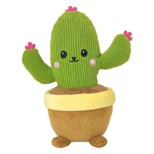 Peluche Cactus Vert Mini Plante en Pot Happy Face, Coussin Jouet, Compagnon de Bureau et de Maison, 8 Pouces, Décoration de Noël - Product Image 1