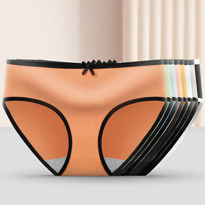 Заводская цена, недорогое однотонное нижнее белье карамельных цветов со средней посадкой, трусики, оптовая продажа, женские трусики для девочек, студентов, подростков - Product Image 2