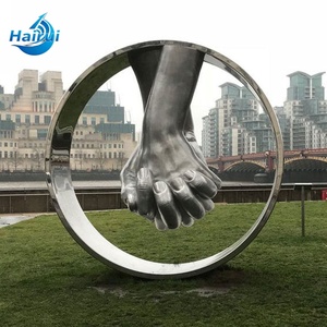 Decoración Artística Grande para Exteriores, Escultura Hecha a Mano de Acero Inoxidable Personalizada, Decoración Moderna para Paisajes Urbanos, Jardín de Villa - Product Image 6