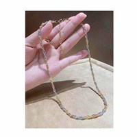 Promotion Collier Chaîne Serpent Plaqué Or 18K Au750, Bijou Classique pour Mariage, Design Étoile Tendance, Vente en Gros