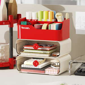 Tocen Desktop <b>Storage</b> <b>Box</b> <b>Drawer</b> Style Multi Compartment Office Organizer for Desk Stationery Cosmetics Pen Holder - Product Image 3