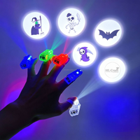 HLC 36PCS Anneaux lumineux amusants qui brillent dans le noir, avec projection LED et faisceaux laser, projecteur de lumière pour doigts d'Halloween