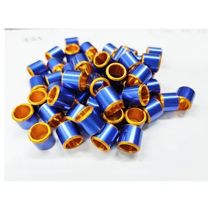 gold painting core colorful outside inside diameter 8mm hot sale new models aluminum rings for pigeon
