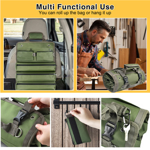 Bolsa de Herramientas Enrollable, Organizador de Herramientas para Electricista, Bolsa de Herramientas Portátil para Motocicleta, Caja de Herramientas para Trabajos en Madera, Regalo para Mecánico o Artesano - Product Image 5
