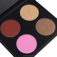 Palette de fard à paupières liquide à paillettes 4 couleurs personnalisées expédition rapide de votre propre marque finition chatoyante maquillage mat pour les yeux