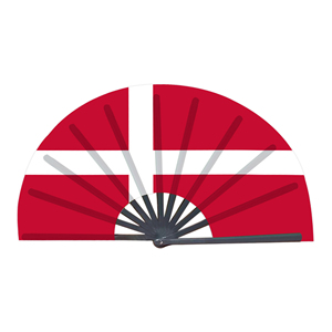 Abanicos Plegables de Bambú con la Bandera de Dinamarca al por Mayor, Abanico de Mano para Carnaval, Boda, Festival, Fiesta, Agencia de Viajes - Product Image 1