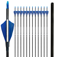 Flèches en carbone pur légères et durables ID3.2/4.2/6.2 Spine250 300 400 500 600 700 800 900 1000 pour le tir à l'arc et la chasse