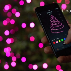 Guirlande lumineuse LED contrôlée par application Wifi Effets de changement de couleur pour l'extérieur Guirlande de Noël LED - Product Image 1