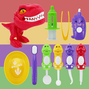 Dessin animé dinosaure outils dentaires dentiste docteur ensemble jeu ensemble enfants Simulation dentiste médical Kit modèle jouer maison - Product Image 6