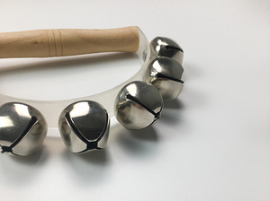 Wholesale Good Quality Flower Drum Rings 7 Bells with Wooden Hand Bells <b>Musical</b> <b>Instrument</b> - Product Image 2