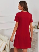 Chemise de nuit graphique avec slogan pour femme, robe de nuit, robes de nuit pour femme