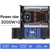 (2*3000W)2 Kanallı Profesyonel Güç Amplifikatörü - Yüksek Güçlü Düşük Bozulmalı, Sahne/Gösteri/Toplantılar için Stereo/Köprü Modu