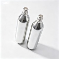 Cartouche de gaz CO2 en acier au carbone fileté de 16 g, basse pression, jetable, pour le gonflage d'urgence des pneus de vélo