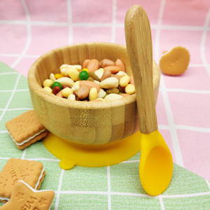 Çevre dostu bambu yüksek dereceli bebek besleme çatal bambu bebek kase - Product Image 5