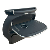 Table de siège de voiture en alliage premium, table de genoux rétractable, plateau pliable pour SUV, fourgonnette, voyage d'affaires, bureau portable pour ordinateur portable