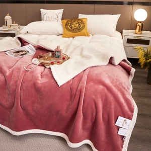 Tùy Chỉnh Màu Rắn Tất Cả Các Mùa Nhung Dệt Kim Ném Mùa Đông Ấm Cúng Mềm Mại Ấm Áp Sofa Giường Lông Cừu Sang Trọng Chăn Bán Buôn - Product Image 2