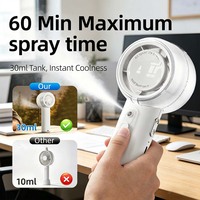 Ventilateur Brumisateur Portable Personnalisé en Plastique avec Grande Réservoir d'Eau, Brume Fine, pour Bureau, Extérieur et Usage Personnel