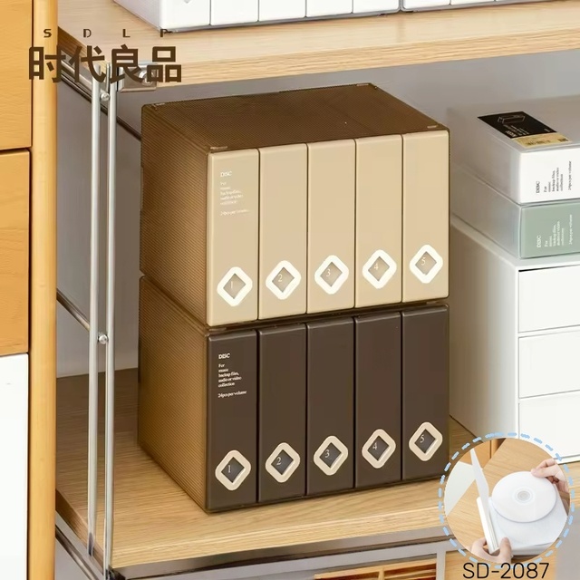 High Quality Plastic CD Storage Box Non-Woven DVD Disc protection 120 Capacity CD DVD Protective case Holder